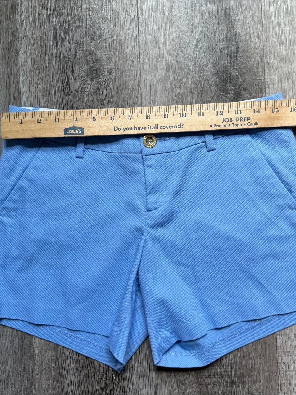 Lilly Pulitzer Blue Piqué Chino Shorts Size 4 Stretch Pockets - 0166